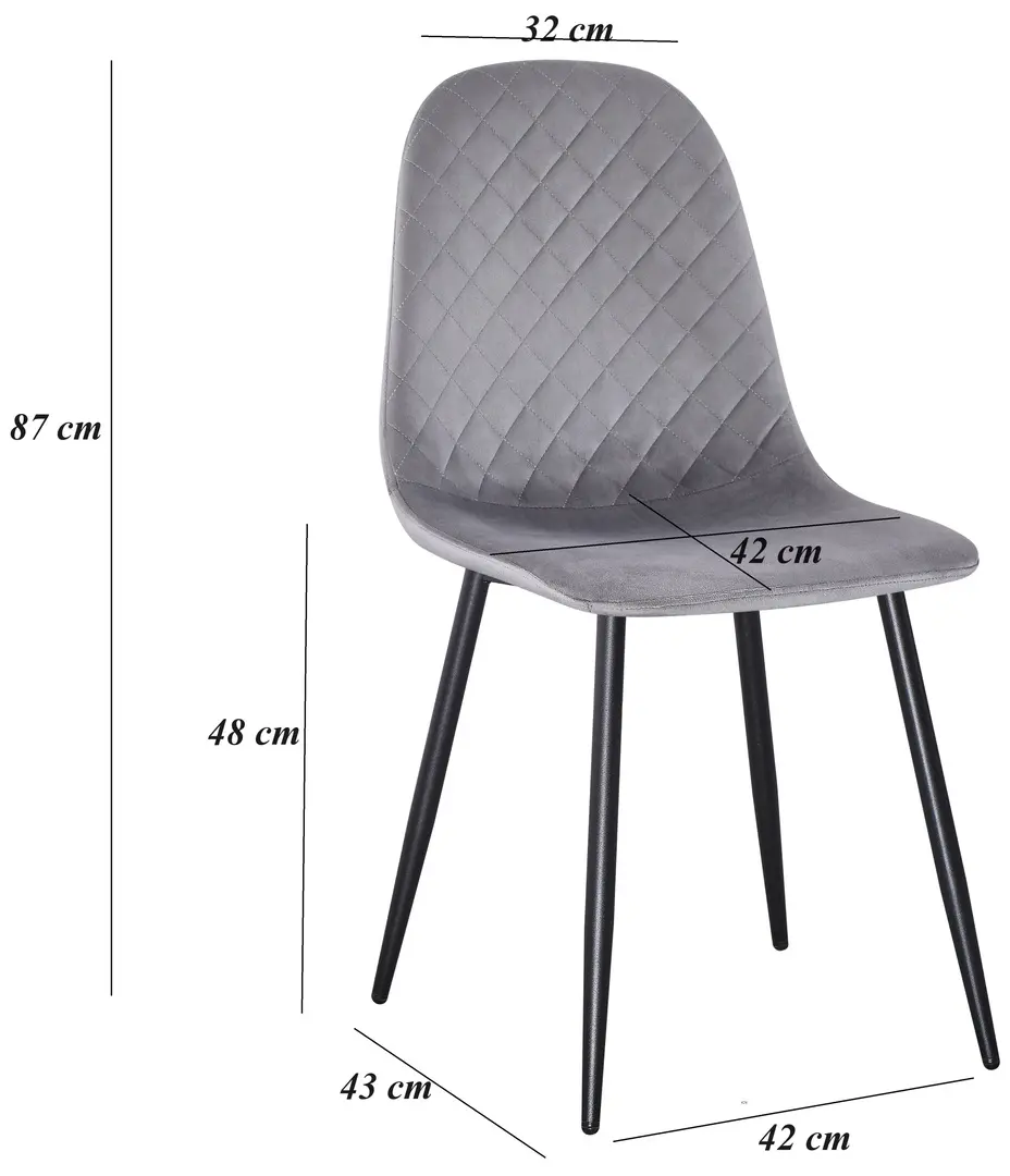 Set de sufragerie Fabrik Home Noroc Anthracite + Yasen DC 5010 Grey/Black (1+4)