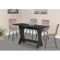 Set de sufragerie Fabrik Home Noroc Anthracite + Yasen DC 5012 Dark Brown/Black (1+4)