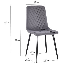 Set de sufragerie Fabrik Home Noroc Anthracite + Yasen DC 5012 S Grey/Black (1+4) Thumb