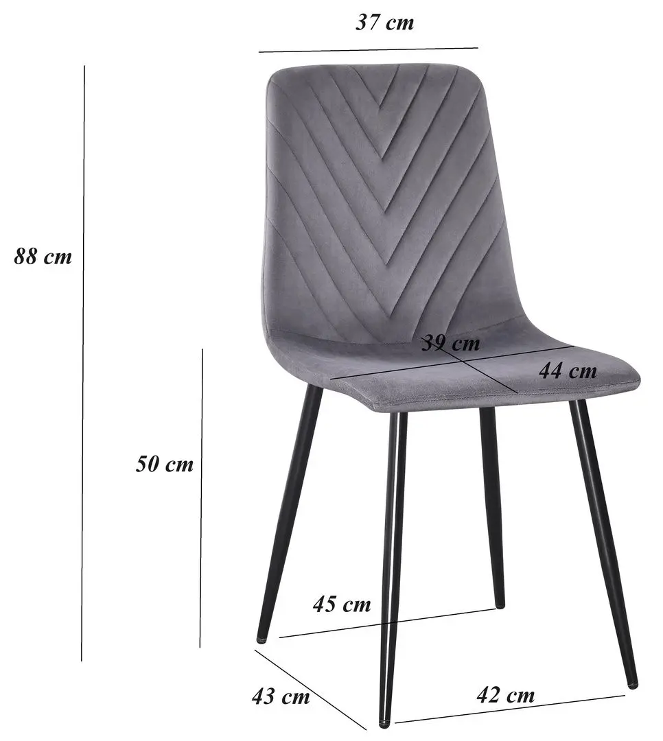 Set de sufragerie Fabrik Home Noroc Anthracite + Yasen DC 5012 S Grey/Black (1+4)