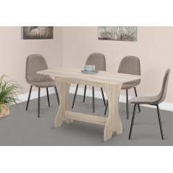 Set de sufragerie Fabrik Home Noroc Sonoma Oak + Yasen DC 5010 Dark Brown/Black (1+4)