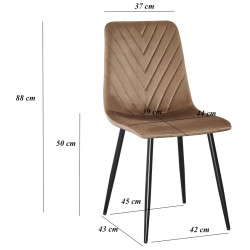 Обеденный набор Fabrik Home Noroc Sonoma Oak + Yasen DC 5012 S Golden Brown/Black (1+4) Thumb