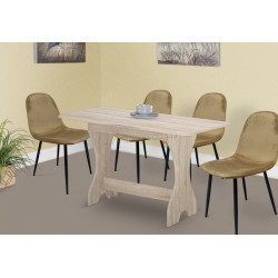 Set de sufragerie Fabrik Home Noroc Sonoma Oak + Yasen С1703 HLR-12 Mustard/Black (1+4)