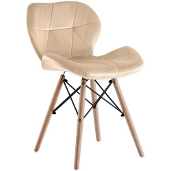 Обеденный набор Fabrik Home Noroc Stone Walnut + Sunrise C-22 Beige/Beech (1+4) Thumb