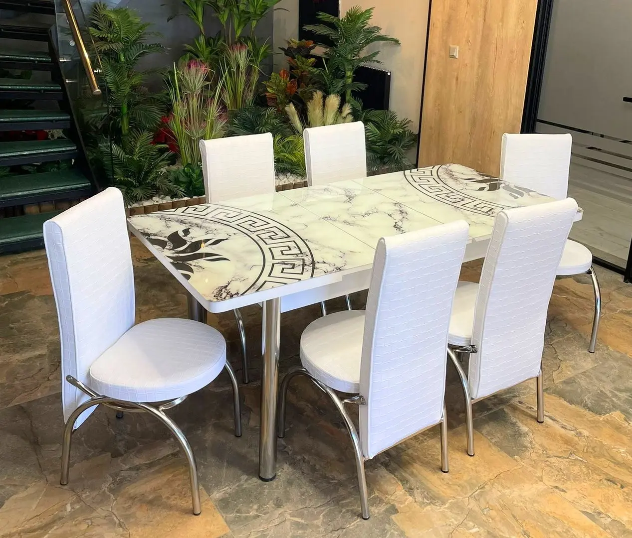 Set de sufragerie Fabulous 0667 80x130cm 1+6 (White)