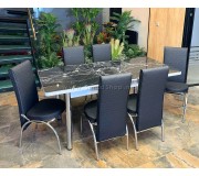 Set de sufragerie Fabulous 1144 80/130 Black Marble (1+6)