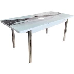 Set de sufragerie Fabulous 1216 80x130cm 1+6 (Black/White/Chrome) Thumb