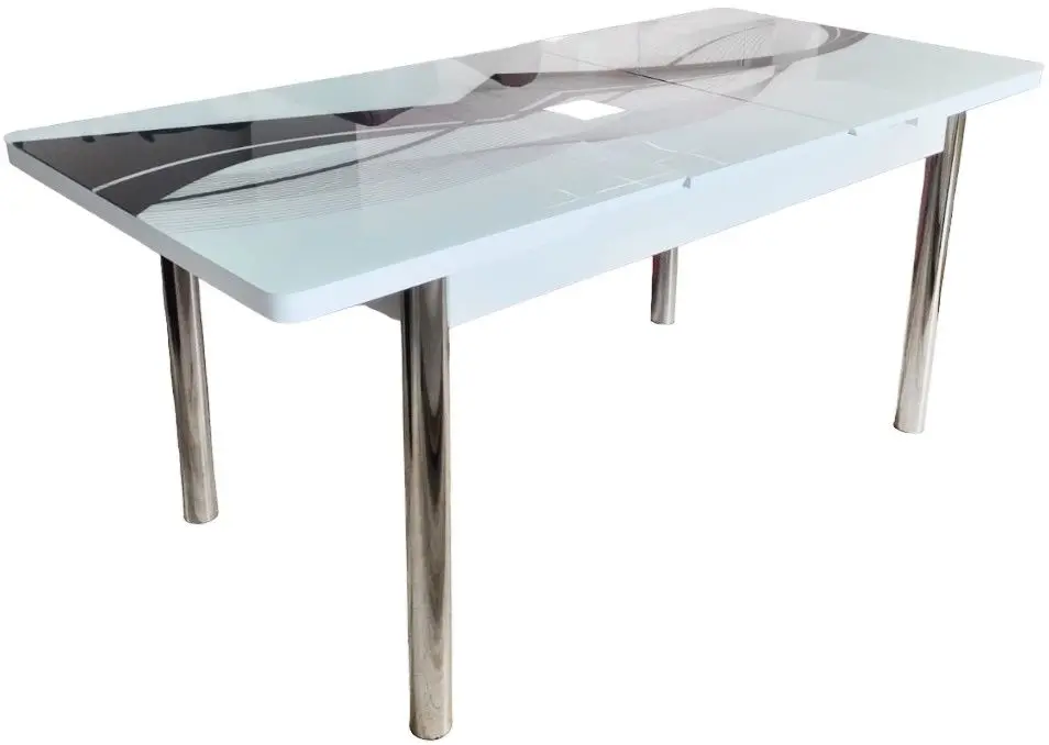 Set de sufragerie Fabulous 1216 80x130cm 1+6 (Black/White/Chrome) - 7