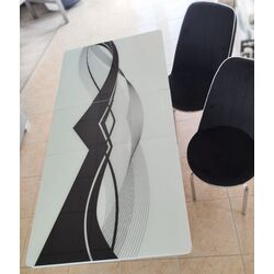 Set de sufragerie Fabulous 1216 80x130cm 1+6 (Black/White/Chrome) Thumb