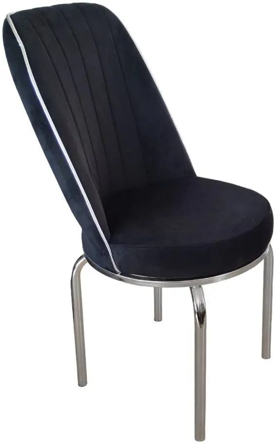 Set de sufragerie Fabulous 1216 80x130cm 1+6 (Black/White/Chrome) - 2