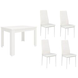 Set de sufragerie Haaus Zeta + Halmar K70 White (1+4)