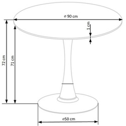 Set de sufragerie Halmar Ambrosio White Marble/Black + K410 Pink (1+2) Thumb