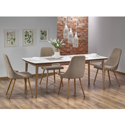 Set de sufragerie Halmar Barret 90-190cm White Matt/Lefkas Oak + K285 Beige (1+4) Thumb