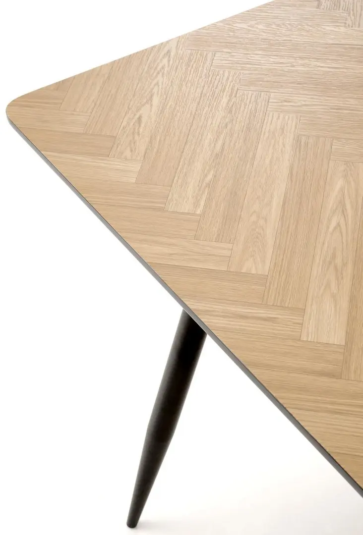 Обеденный набор Halmar Berto Natural Oak/Black + K548 Olive/Black (1+4)