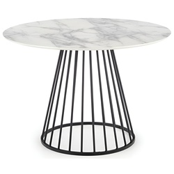 Обеденный набор Halmar Brodway White Marble/Black + K426 Dark Green (1+4) Thumb