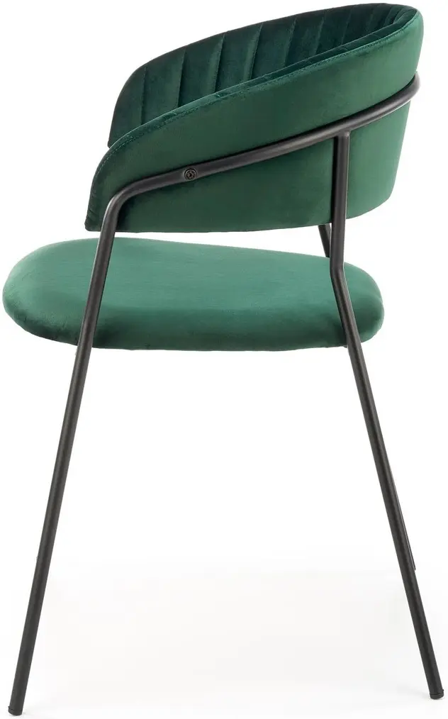 Обеденный набор Halmar Brodway White Marble/Black + K426 Dark Green (1+4)