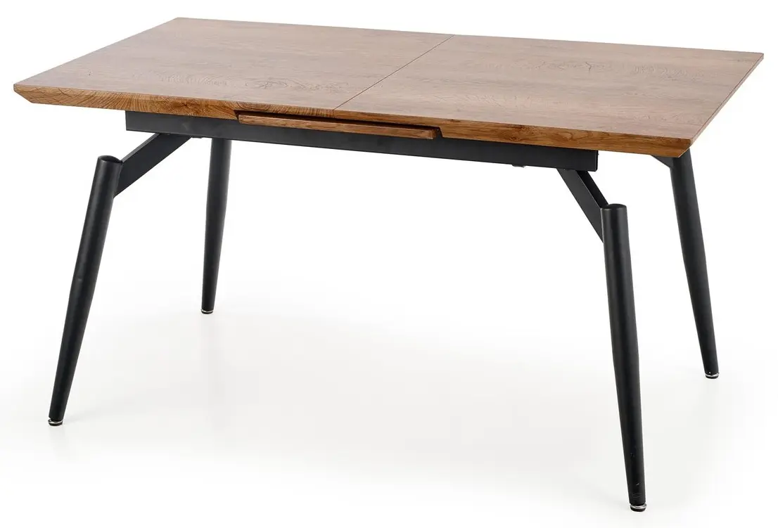 Обеденный набор Halmar Cambell 140/180x80cm Natural Oak/Black + K404 Green Dark (1+4) - 2