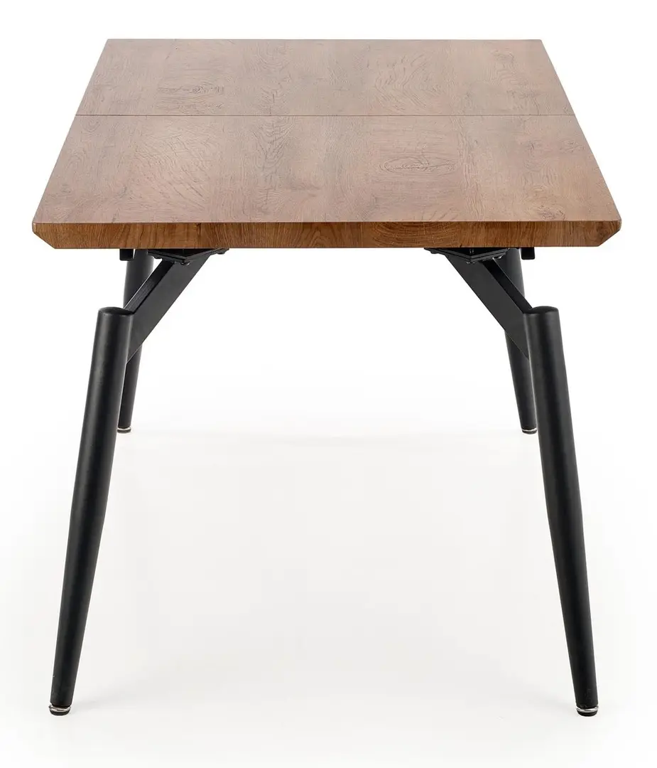 Обеденный набор Halmar Cambell 140/180x80cm Natural Oak/Black + K404 Green Dark (1+4) - 3