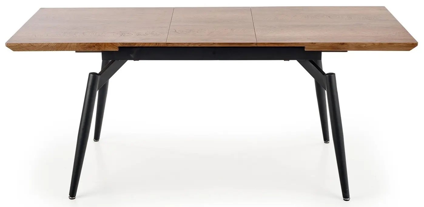 Обеденный набор Halmar Cambell 140/180x80cm Natural Oak/Black + K404 Green Dark (1+4) - 4