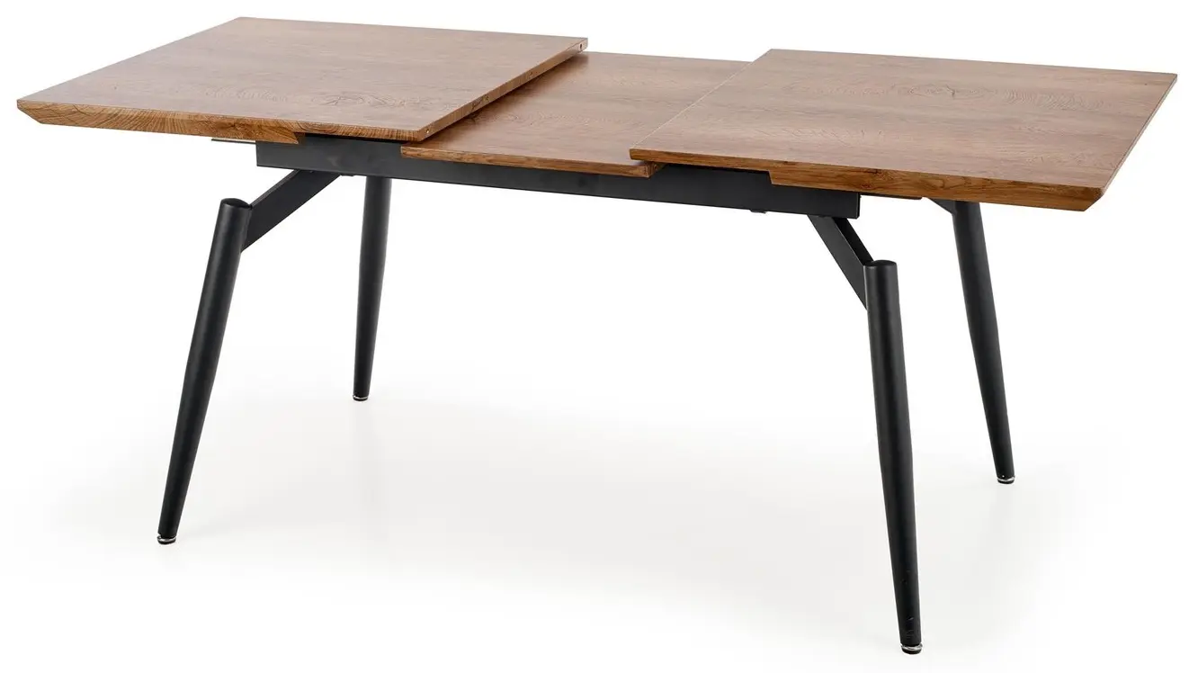 Обеденный набор Halmar Cambell 140/180x80cm Natural Oak/Black + K404 Green Dark (1+4) - 5