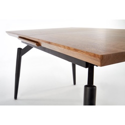 Обеденный набор Halmar Cambell 140/180x80cm Natural Oak/Black + K404 Green Dark (1+4) Thumb