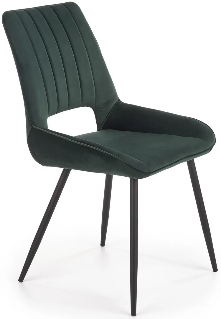 Обеденный набор Halmar Cambell 140/180x80cm Natural Oak/Black + K404 Green Dark (1+4) - 9