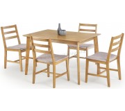 Set de sufragerie Halmar Cordoba 1+4 (Light Oak/Mokate)