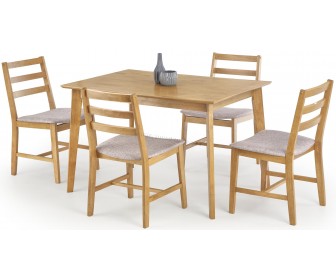 Set de sufragerie Halmar Cordoba 1+4 (Light Oak/Mokate)