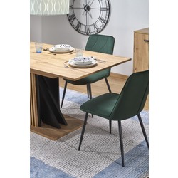 Set de sufragerie Halmar Fabiano 130/175x85cm Artisan Oak/Black + K539 Green (1+4) Thumb