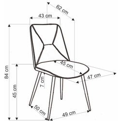 Set de sufragerie Halmar Fabiano 130/175x85cm Artisan Oak/Black + K539 Green (1+4) Thumb