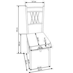 Set masa scaune Halmar Faust 1+4 (Oak/Black) Thumb