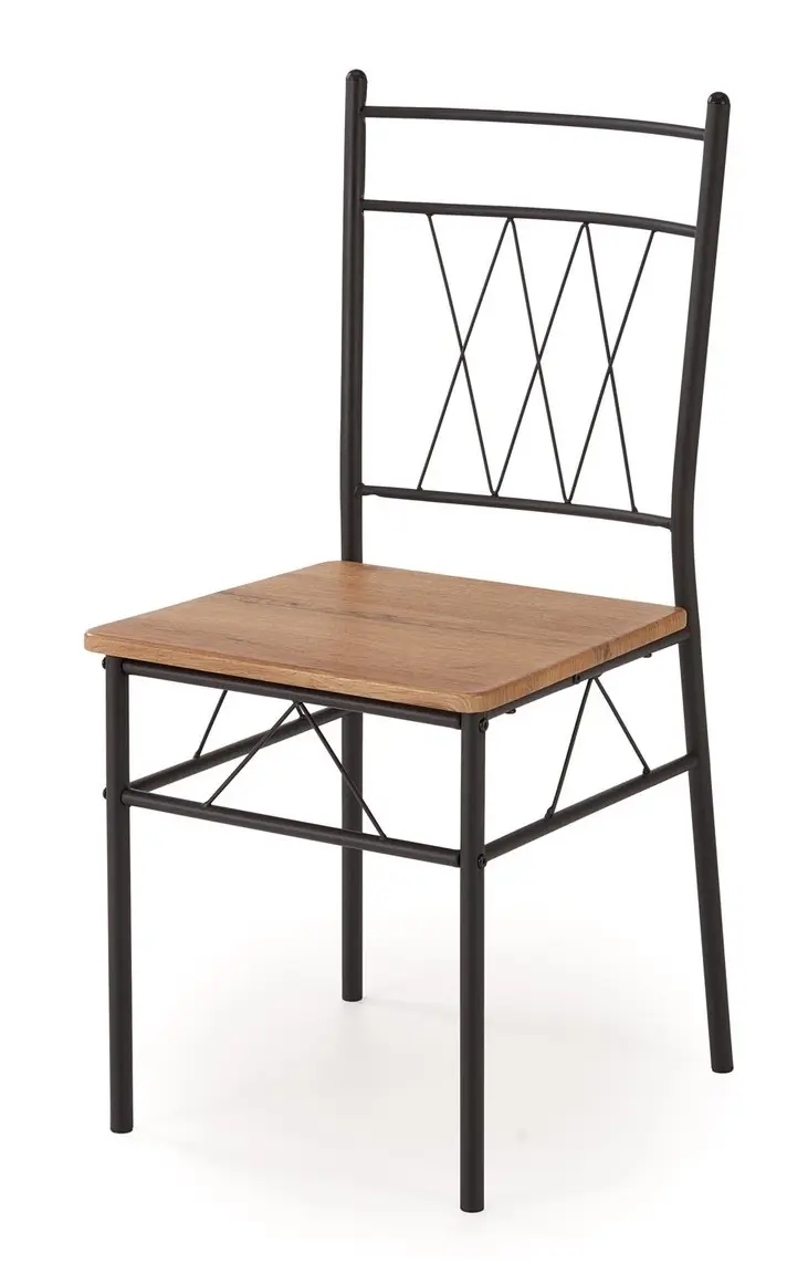 Set masa scaune Halmar Faust 1+4 (Oak/Black)