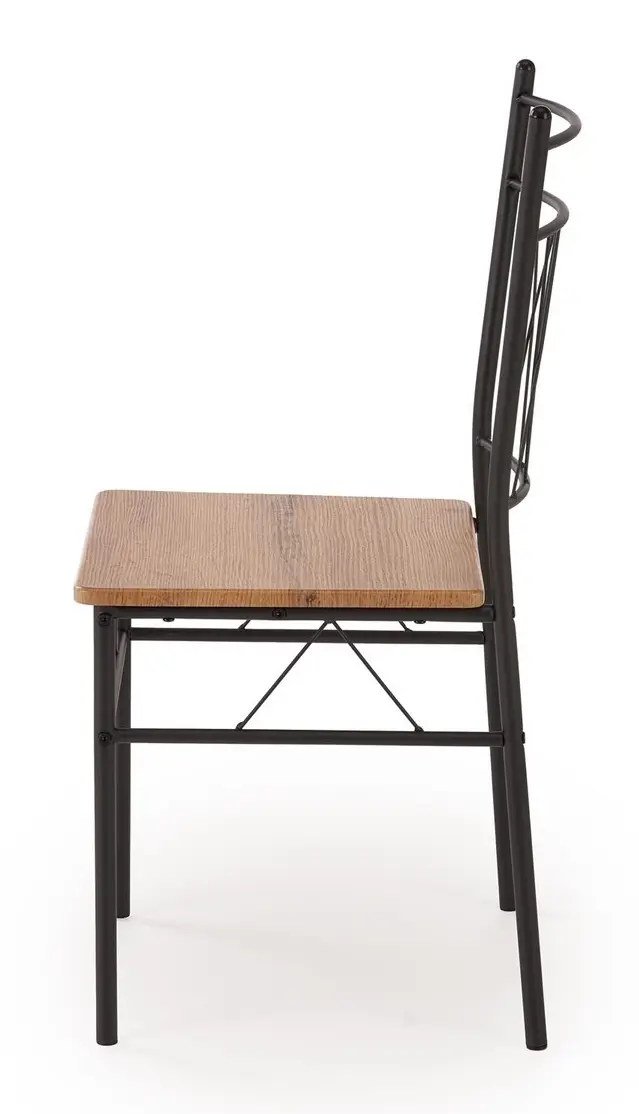 Set masa scaune Halmar Faust 1+4 (Oak/Black)