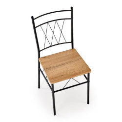 Set masa scaune Halmar Faust 1+4 (Oak/Black) Thumb