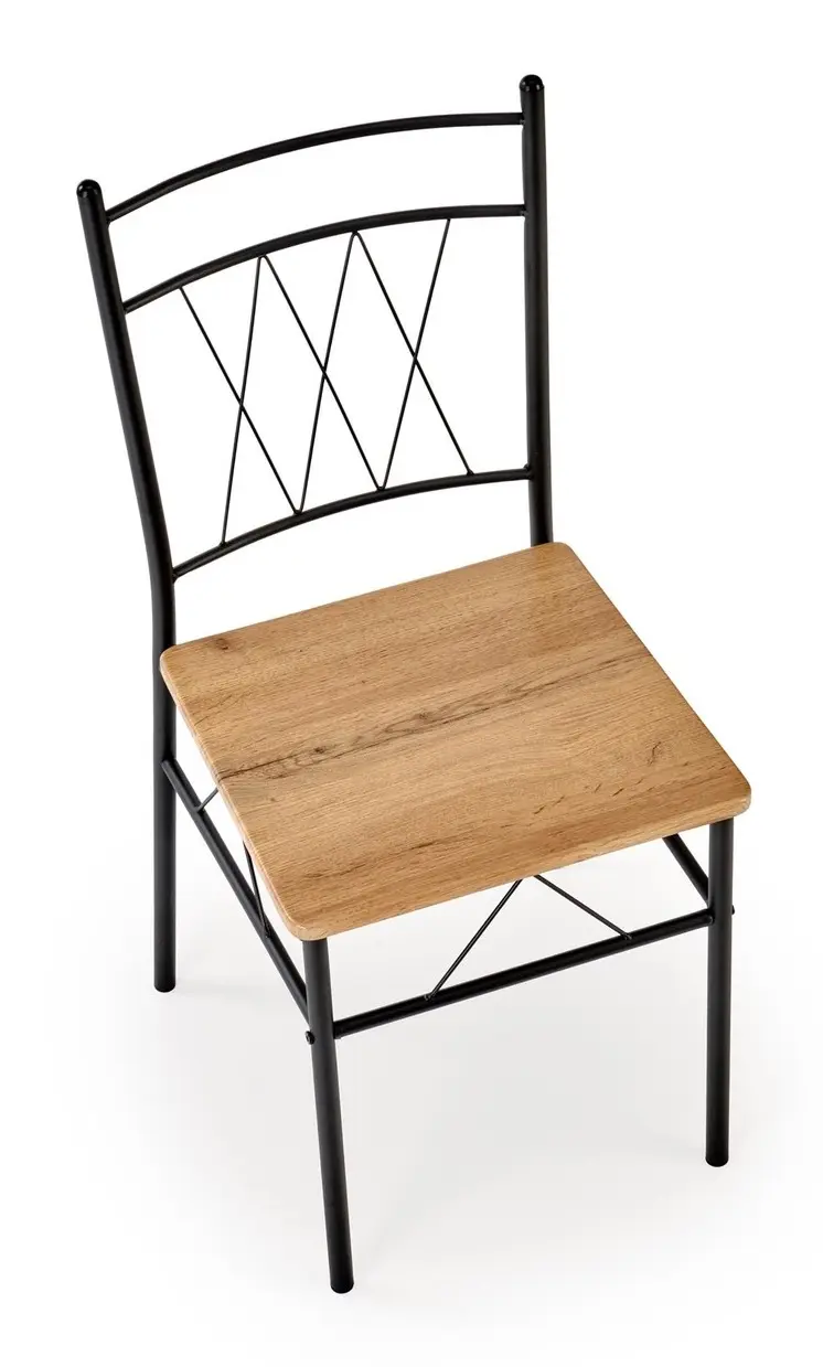 Set masa scaune Halmar Faust 1+4 (Oak/Black)