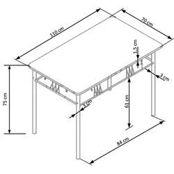 Обеденный набор Halmar Faust 1+4 (Sonoma Oak) Thumb