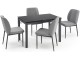 Set de sufragerie Halmar Jasper 1+4 (Gray/Black)