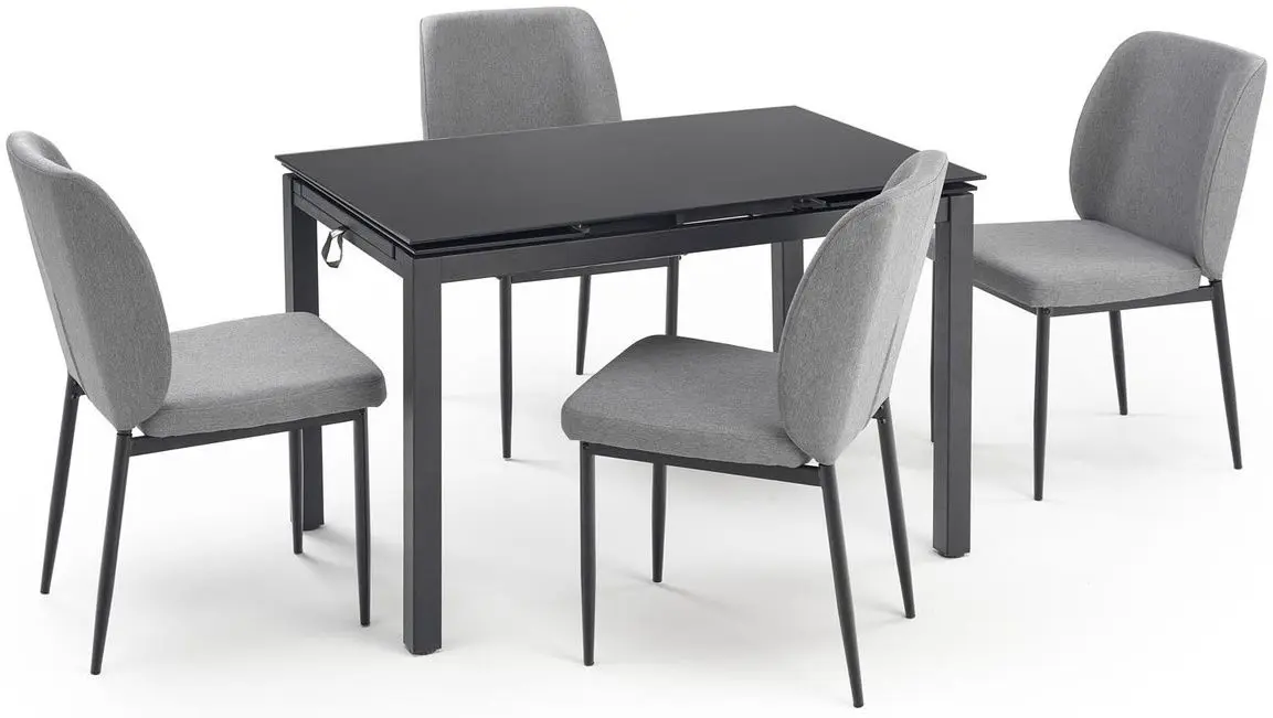 Set de sufragerie Halmar Jasper 1+4 (Gray/Black)