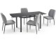 Set de sufragerie Halmar Jasper 1+4 (Gray/Black)