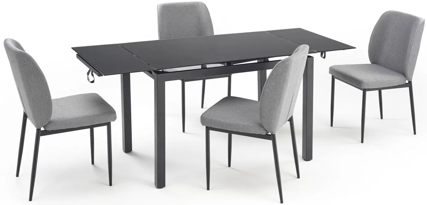 Set de sufragerie Halmar Jasper 1+4 (Gray/Black)