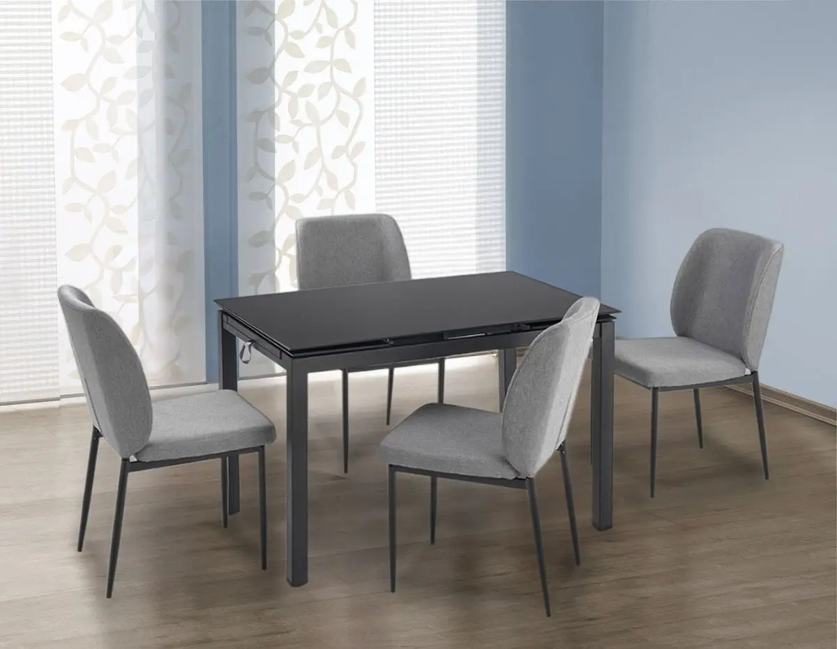 Set de sufragerie Halmar Jasper 1+4 (Gray/Black)