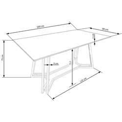 Обеденный набор Halmar Konami Black Marble/Golden + K436 Green Dark/Gold (1+4) Thumb