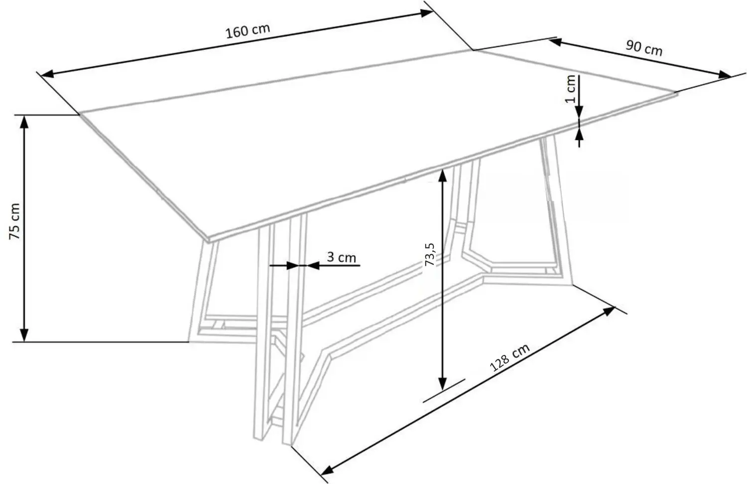 Обеденный набор Halmar Konami Black Marble/Golden + K436 Green Dark/Gold (1+4)