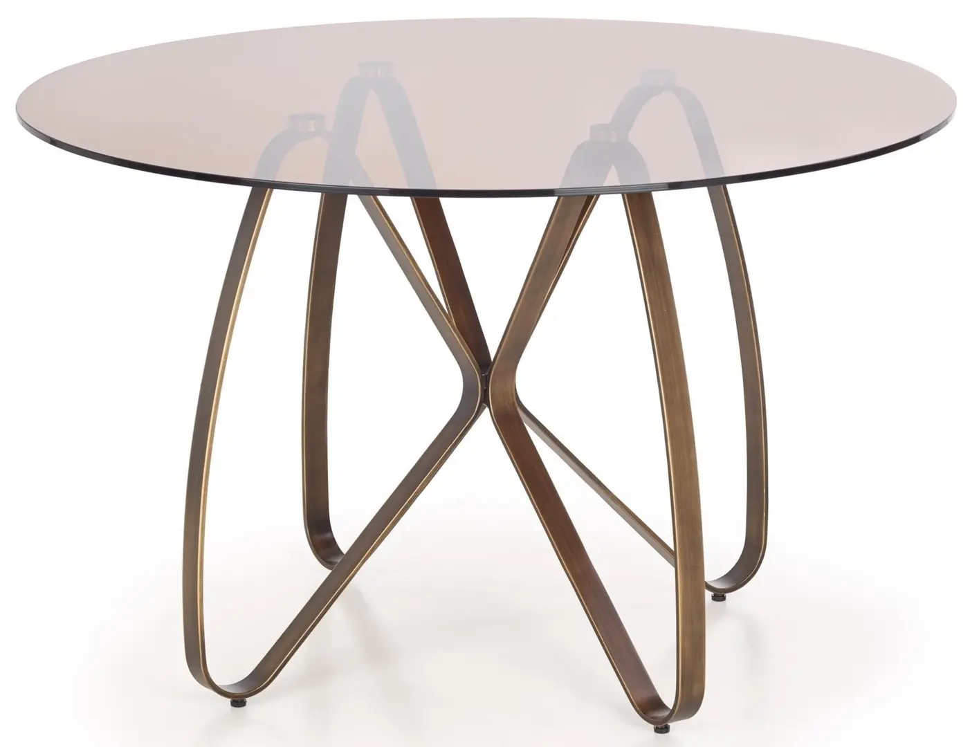 Обеденный набор Halmar Lungo Brown/Antique Gold + K290 Antique Rose/Antique Gold (1+4)