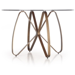 Обеденный набор Halmar Lungo Brown/Antique Gold + K290 Antique Rose/Antique Gold (1+4) Thumb