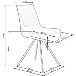 Обеденный набор Halmar Lungo Brown/Antique Gold + K290 Antique Rose/Antique Gold (1+4) Thumb