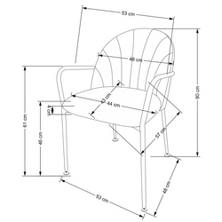 Обеденный набор Halmar Morata White Marble/Black/Gold + K500 Beige/Black/Gold (1+2) Thumb