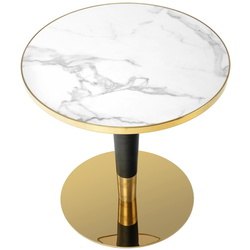 Обеденный набор Halmar Morata White Marble/Black/Gold + K500 Beige/Black/Gold (1+2) Thumb