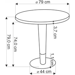 Обеденный набор Halmar Morata White Marble/Black/Gold + K500 Beige/Black/Gold (1+2) Thumb