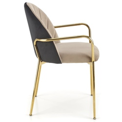 Обеденный набор Halmar Morata White Marble/Black/Gold + K500 Beige/Black/Gold (1+2) Thumb